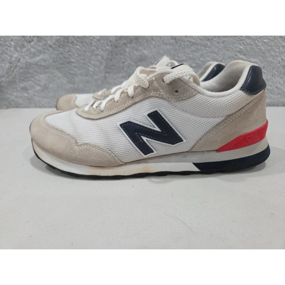 New Balance Mens‎ 515 Classic Sneaker Shoe ML515RC3 White Blue Red Size 10